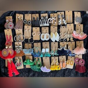 Colorful Statement lot of 36 Earrings